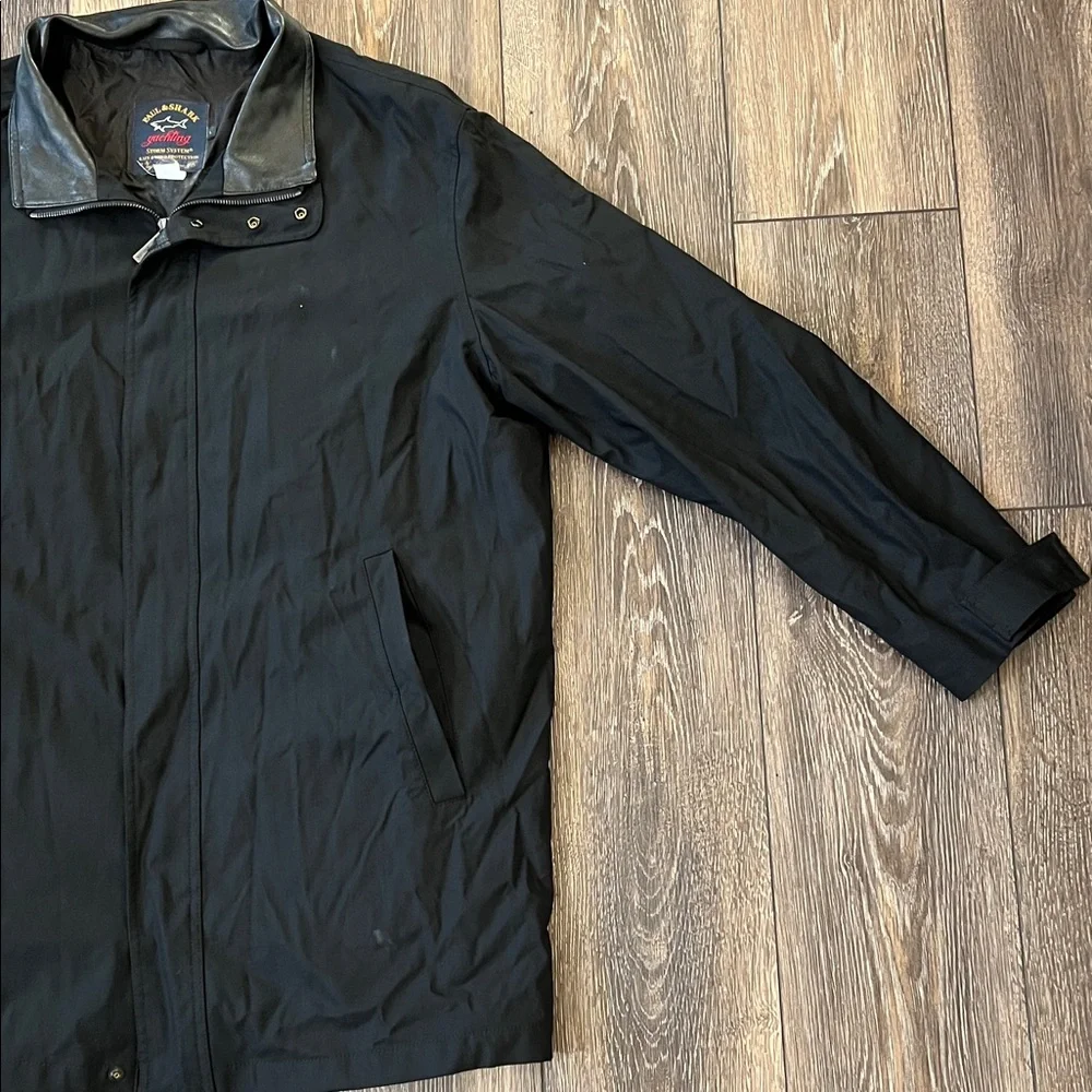 Paul & Shark Yachting Storm System Black Zip Up Jacket Mens Large Made In Italy